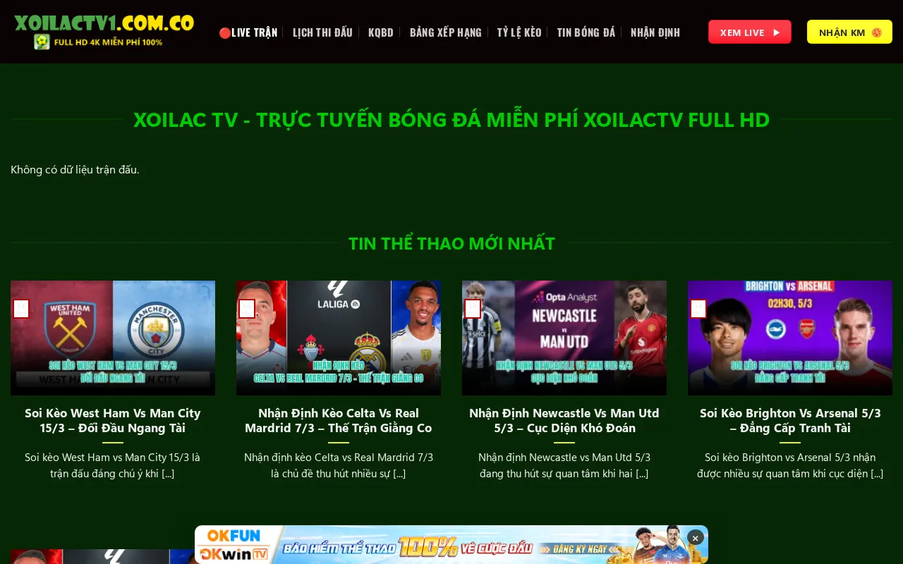 Xoilac TV — preview screenshot