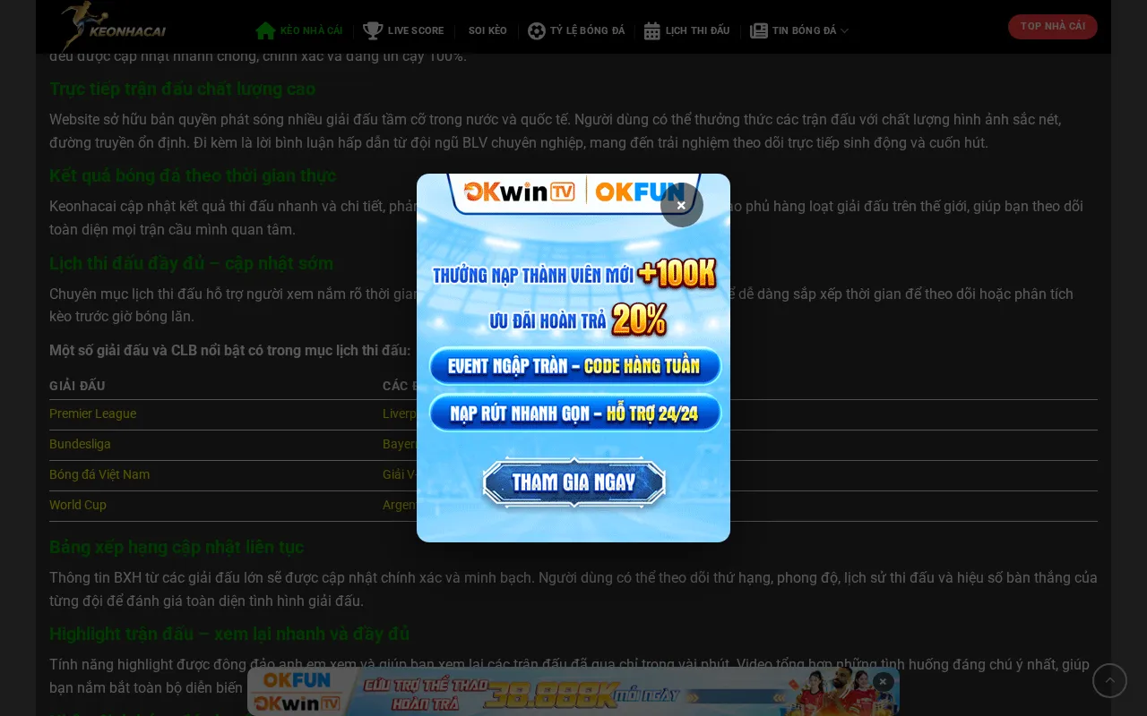 Xoilac TV — preview screenshot