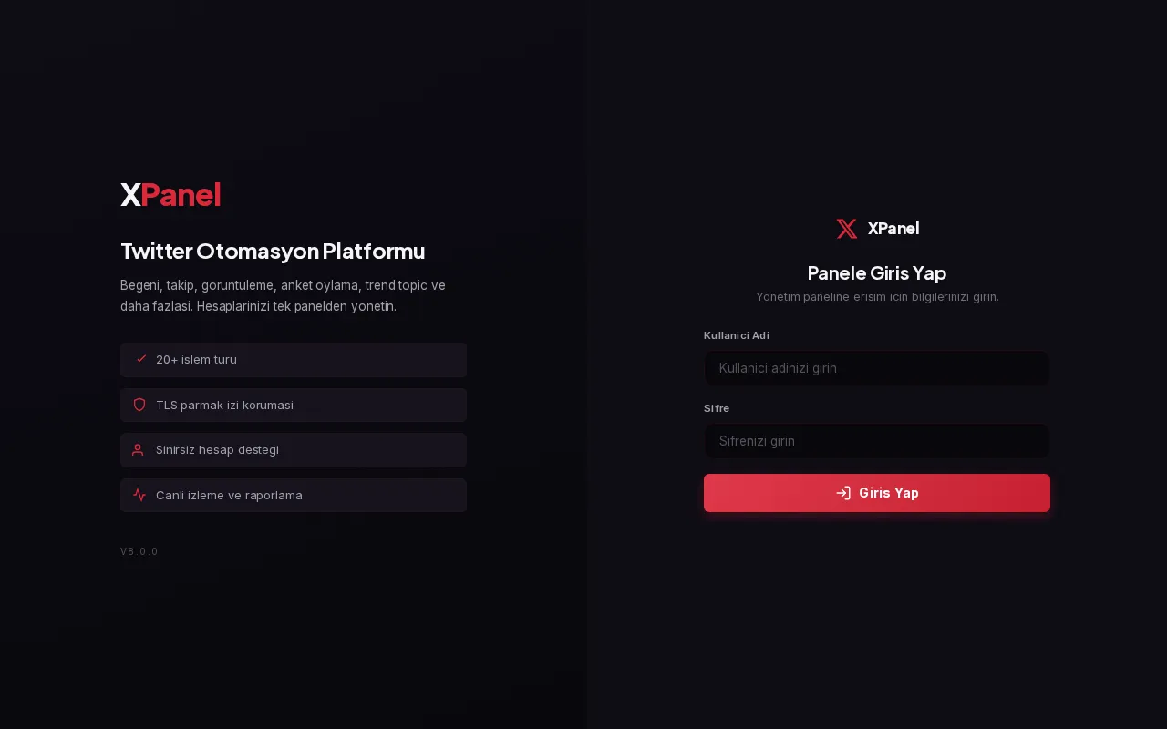 XPanel — pricing page