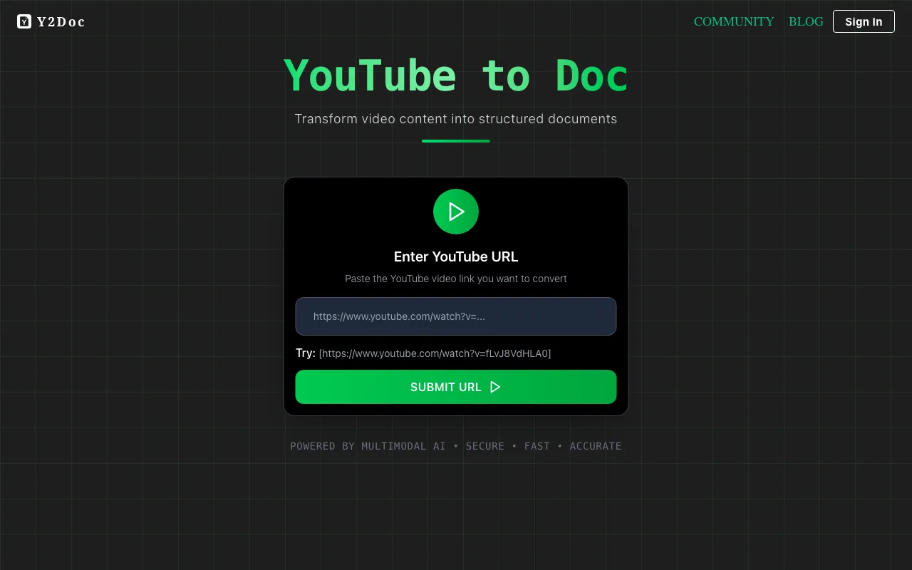 y2doc — preview screenshot