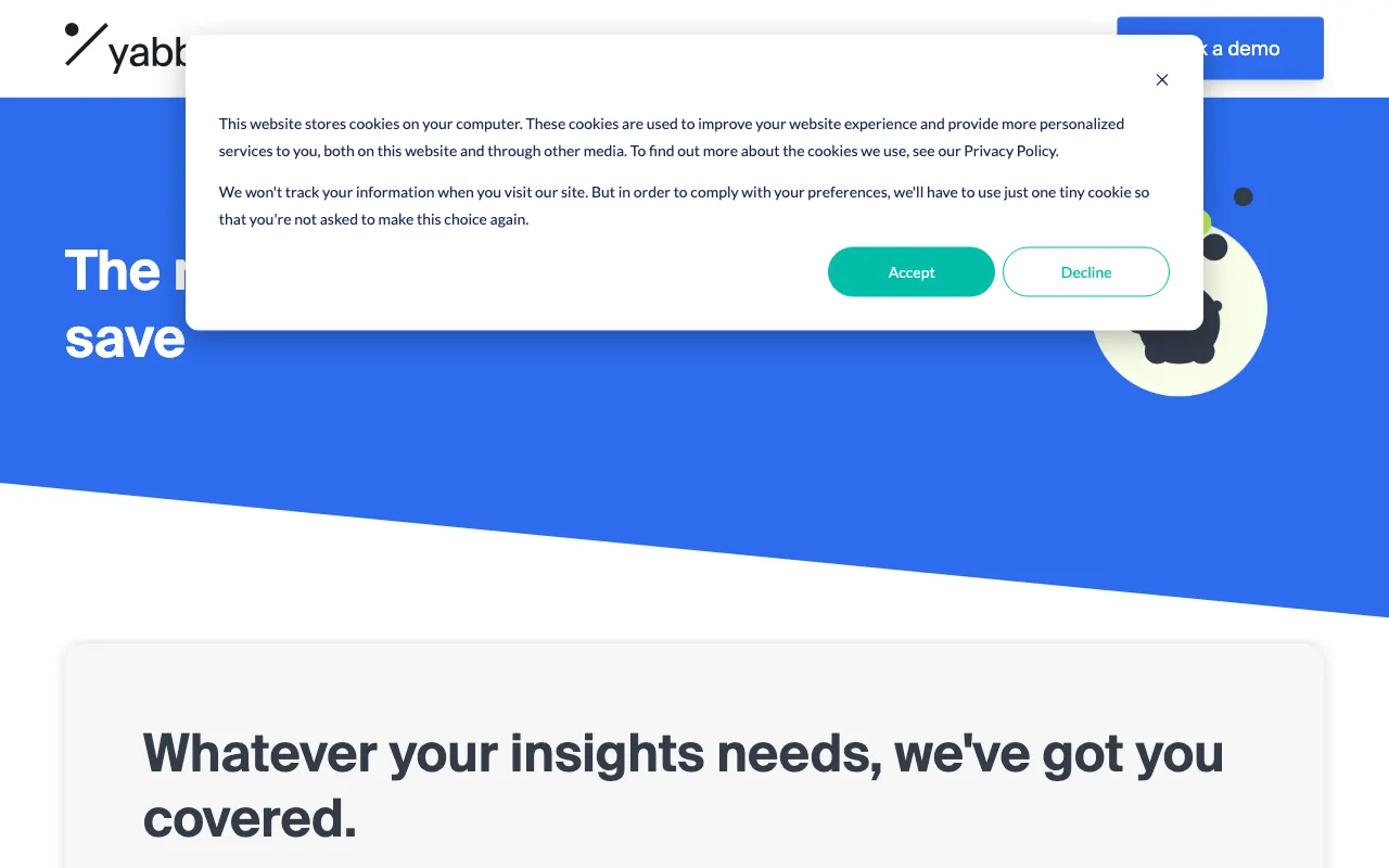 Yabble — pricing page