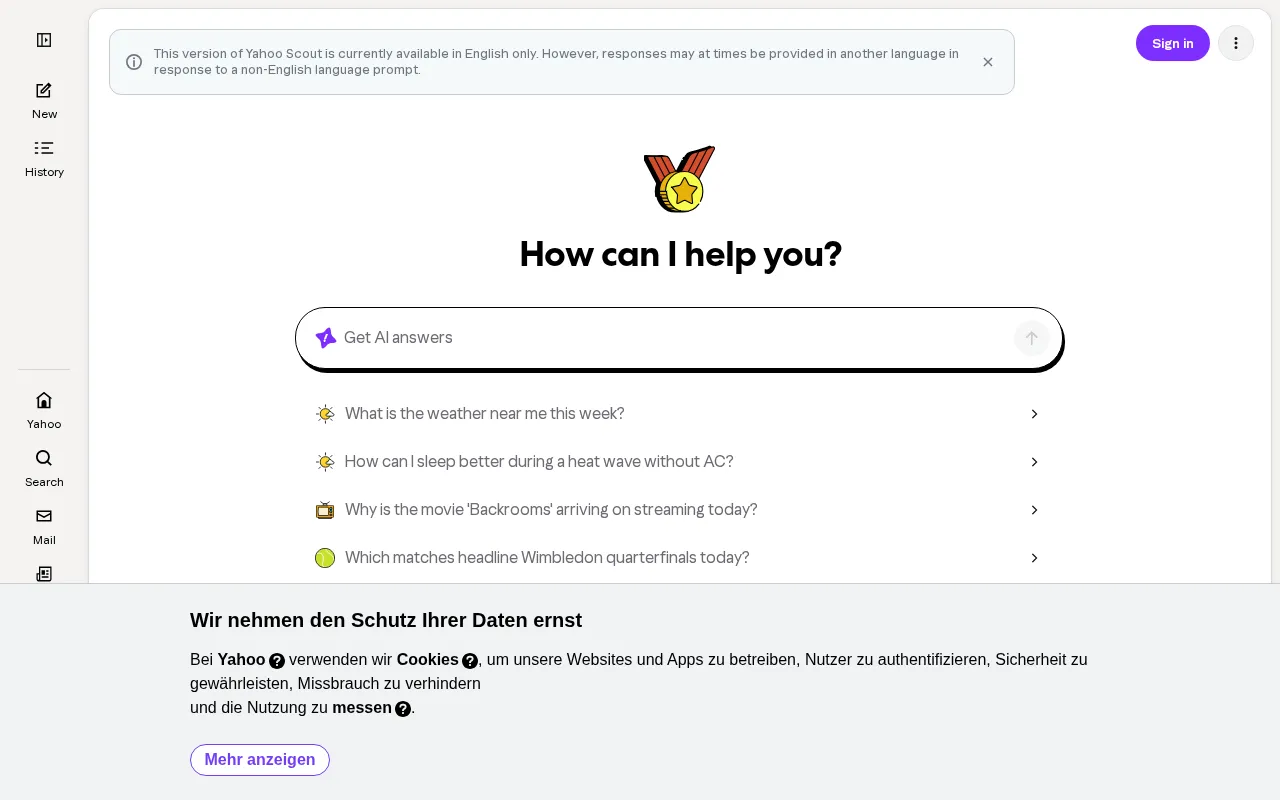 Yahoo Scout — preview screenshot
