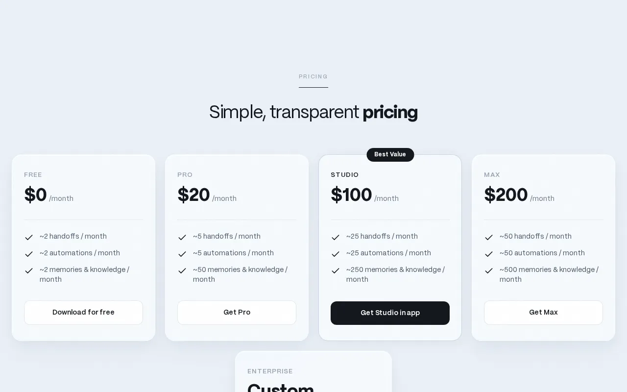 Yansu — pricing page