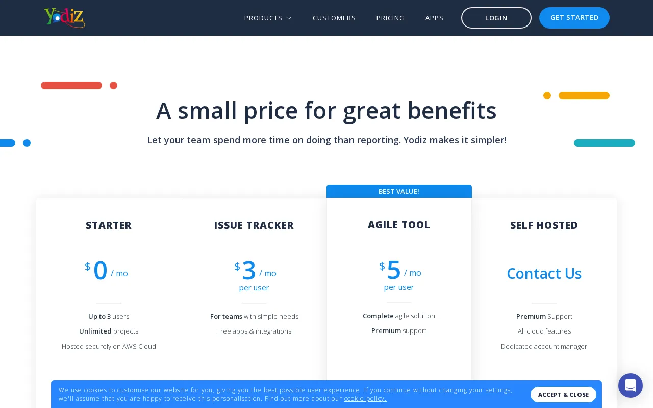 Yodiz — pricing page