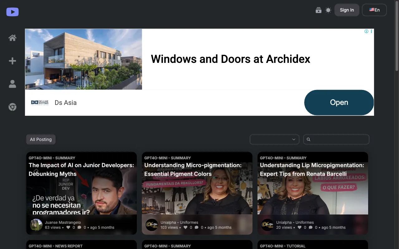 YouBlogify — preview screenshot