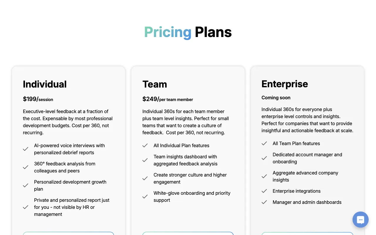 Your360 AI — pricing page