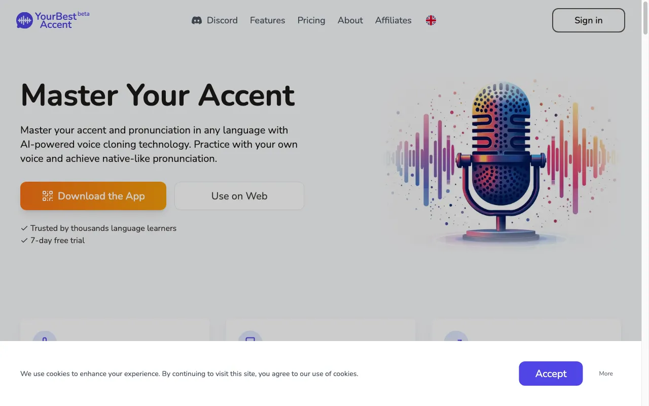 YourBestAccent.com — preview screenshot