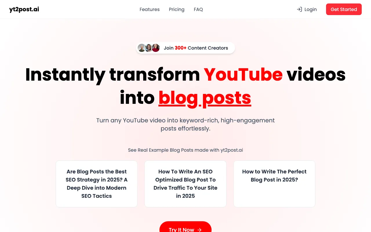 yt2post.ai — preview screenshot
