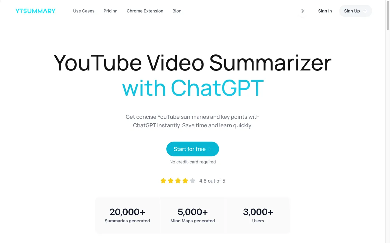 YTSummary — preview screenshot