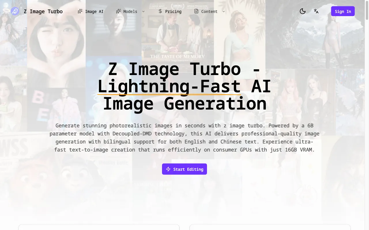 Z Image Turbo — preview screenshot