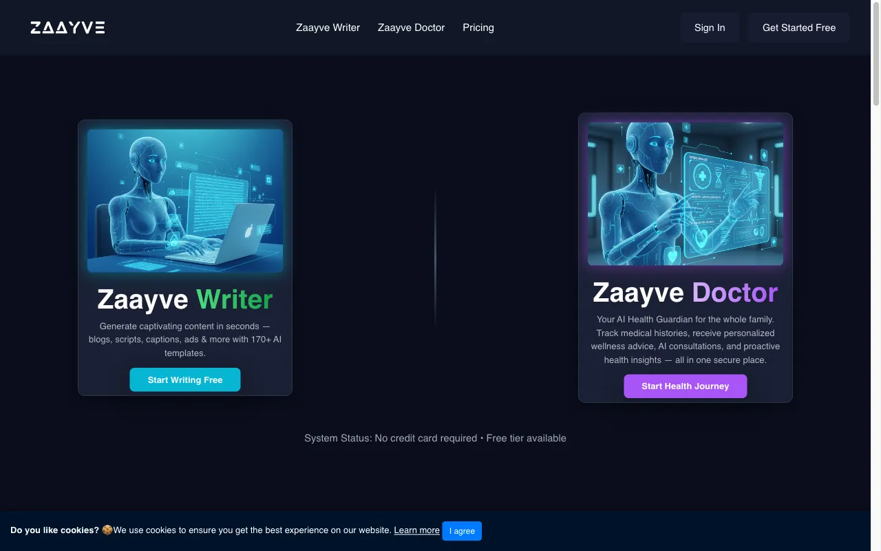 Zaayve AI — preview screenshot