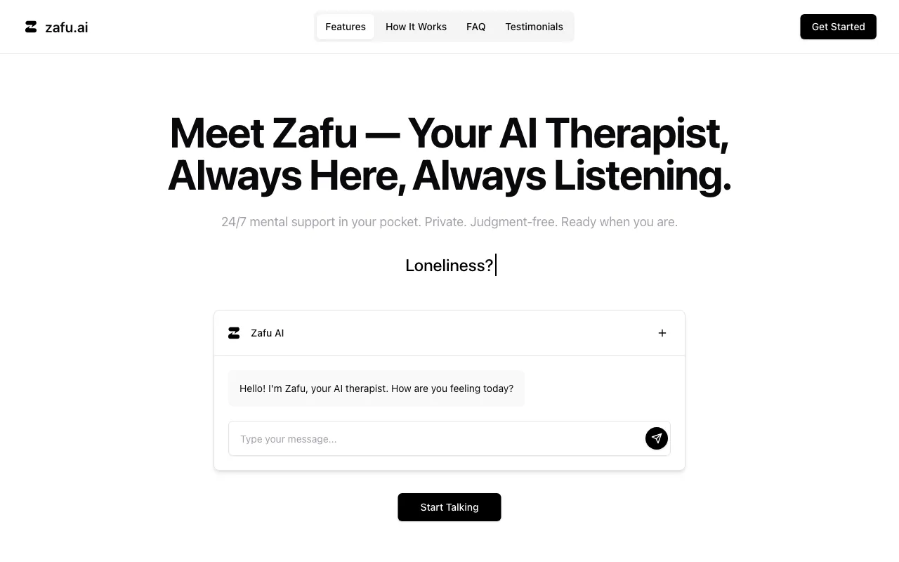 Zafu.ai — preview screenshot