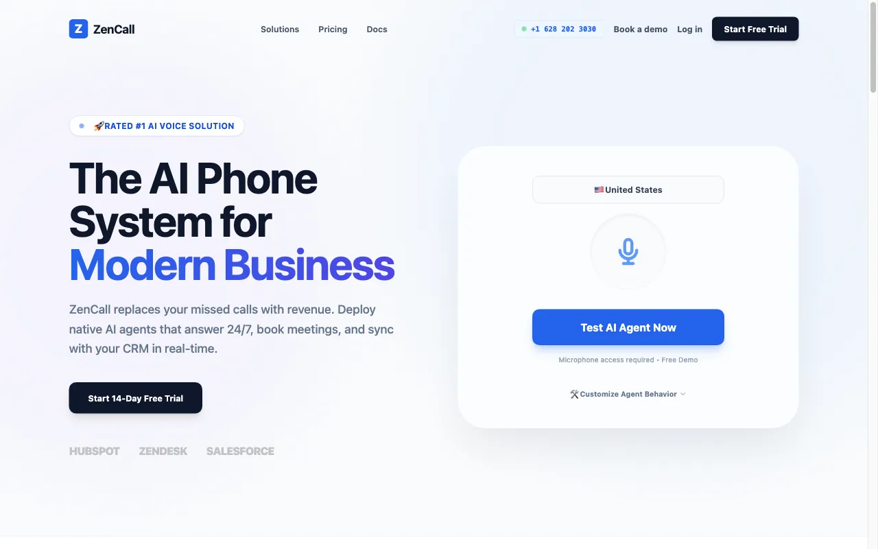 ZenCall.ai — preview screenshot
