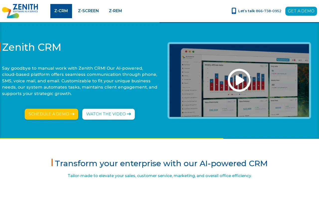 Zenith CRM — preview screenshot