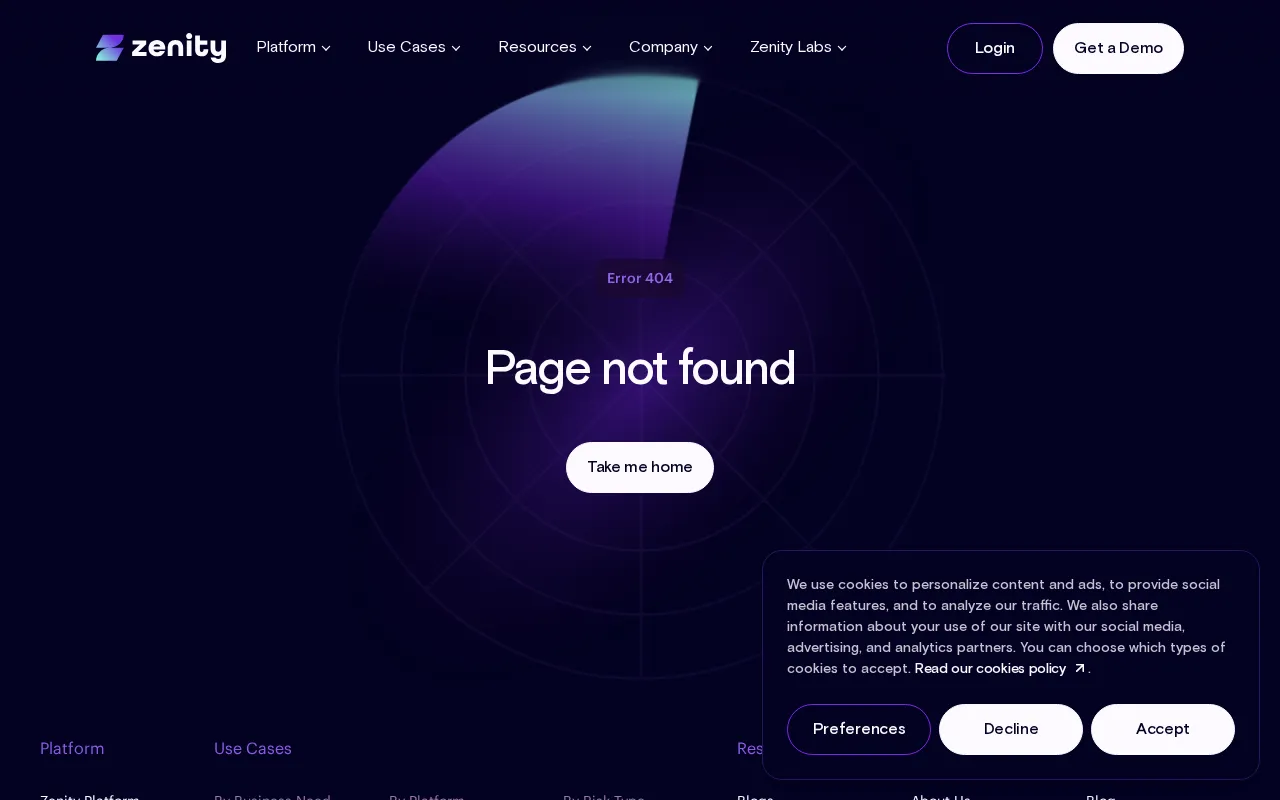 Zenity — pricing page
