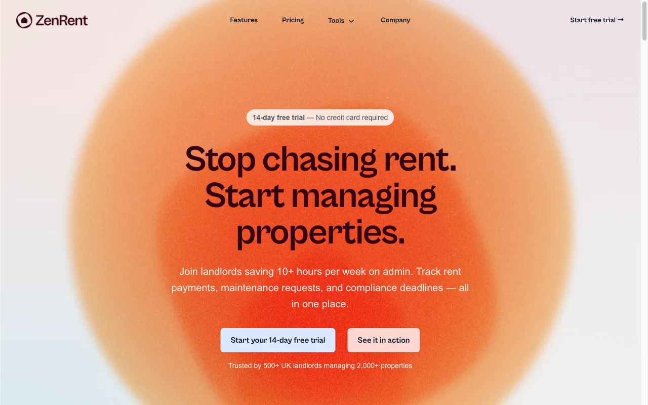 ZenRent, Smart Property Management — preview screenshot