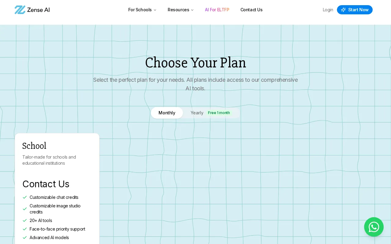 ZenseAI — pricing page