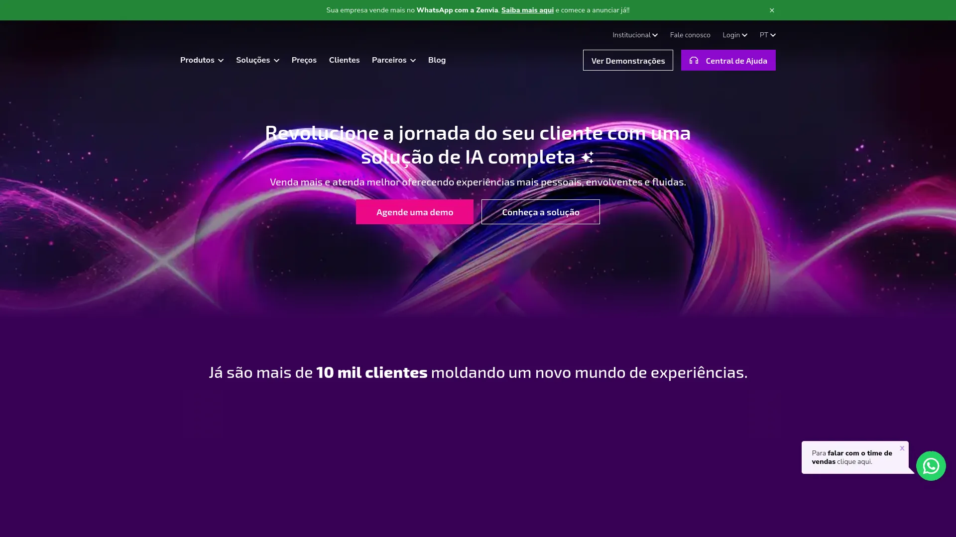 Zenvia Customer Cloud — preview screenshot