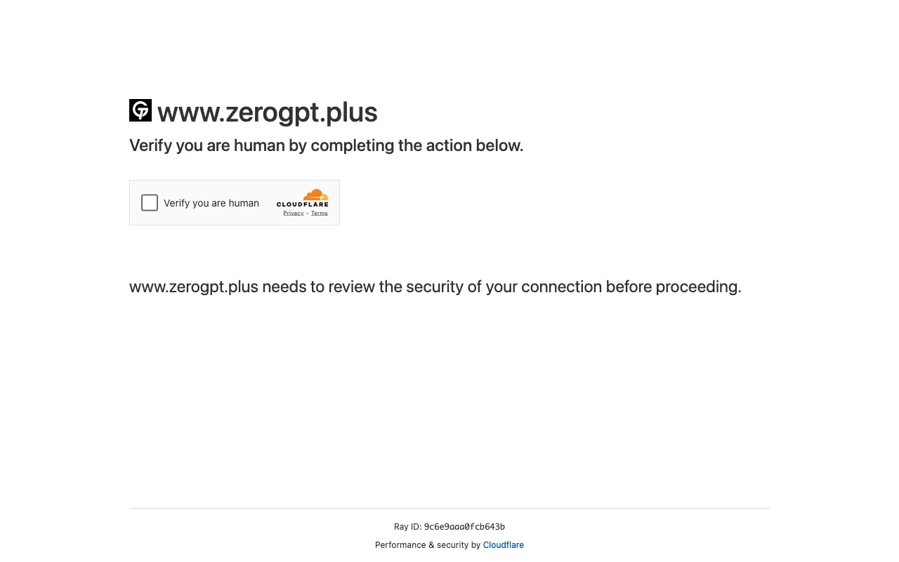 ZeroGPT Plus — pricing page