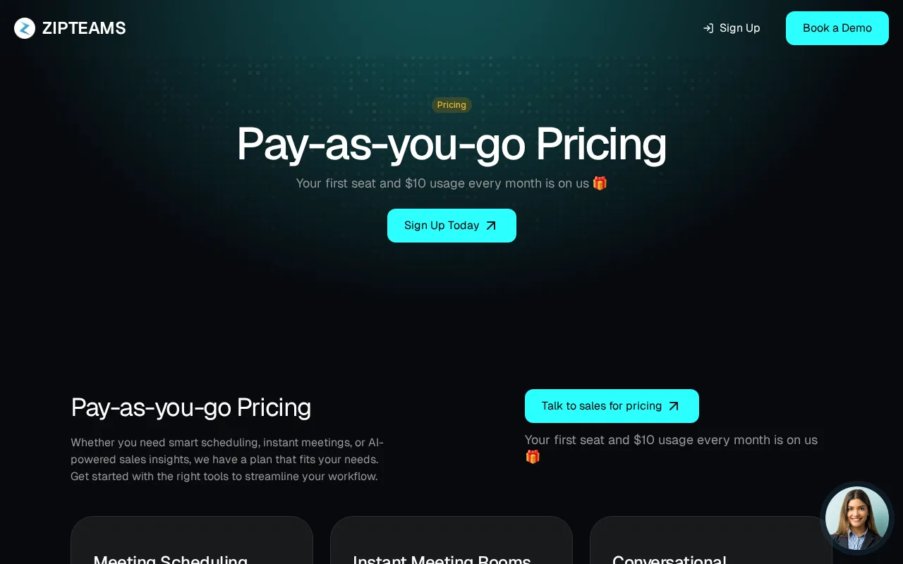 Zipteams — pricing page