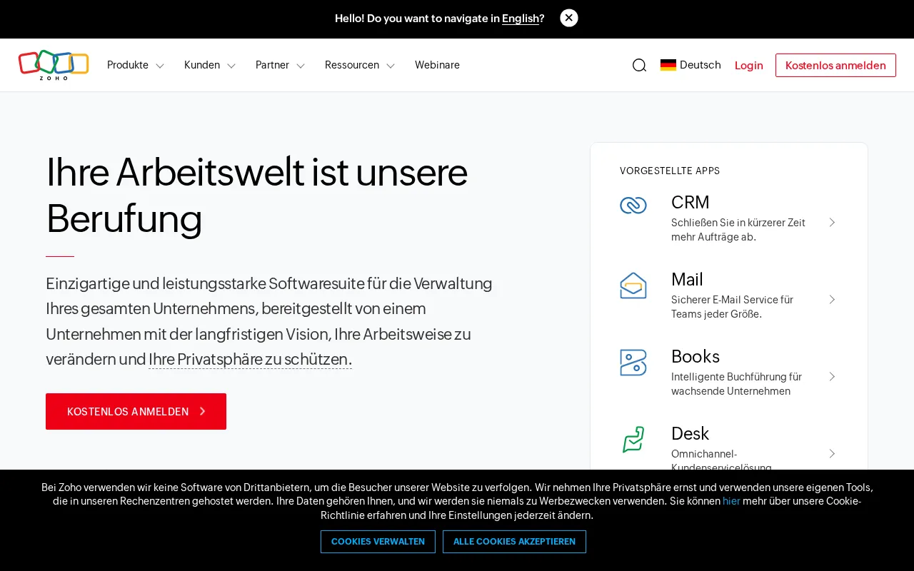 Zoho Social — preview screenshot