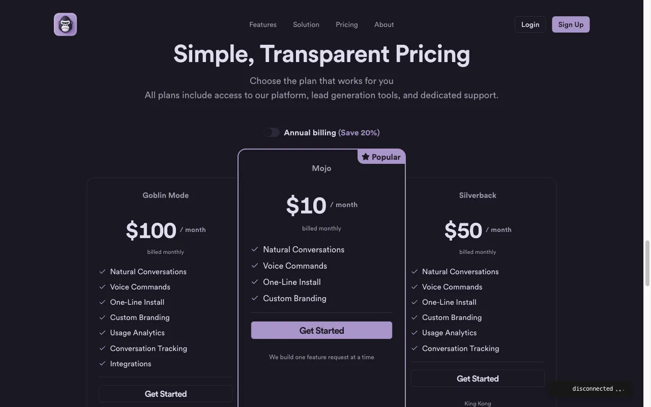 zookish — pricing page