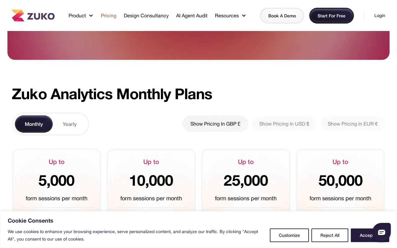 ZUKO — pricing page