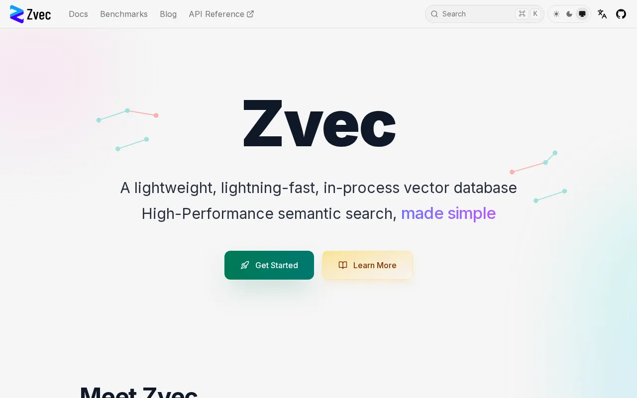 zvec.org — preview screenshot