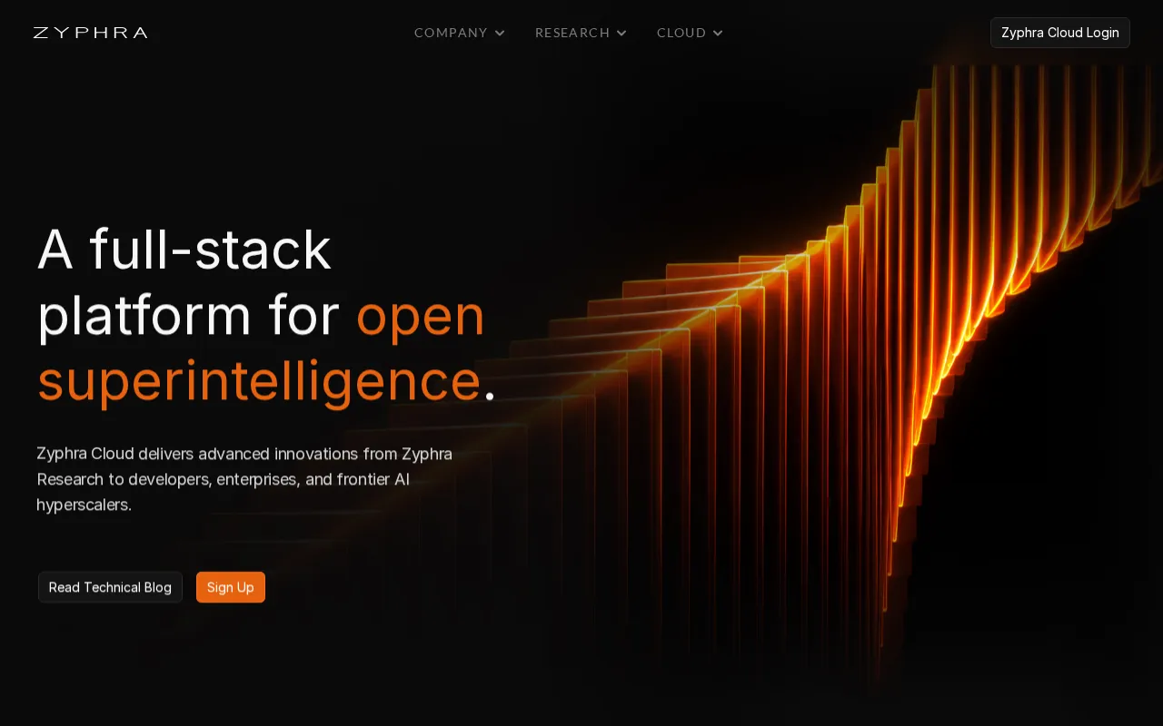 Zyphra Cloud — preview screenshot