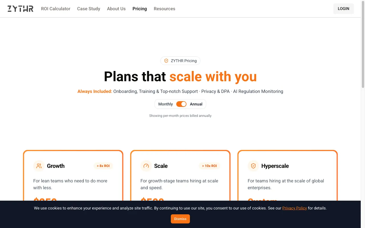 ZYTHR — pricing page